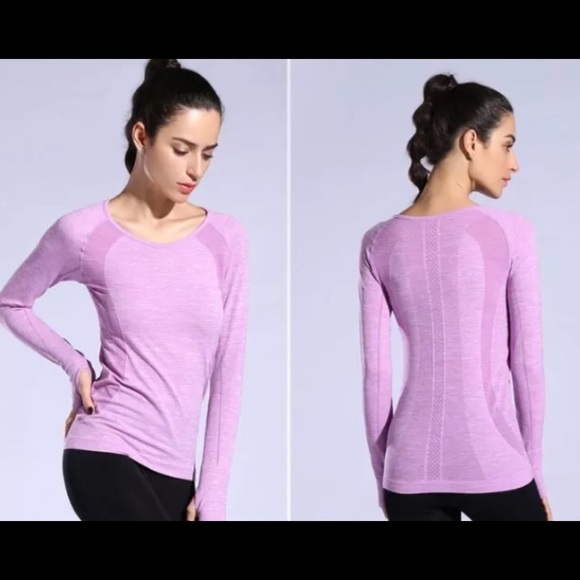 Seamless Long Sleeve Gym Top Activewear - Picture 2 of 8